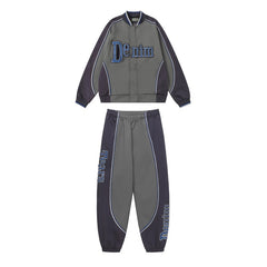Denim Tears Jacket & Sweatpants 320g Casual Embroidered Color-Block Fabric