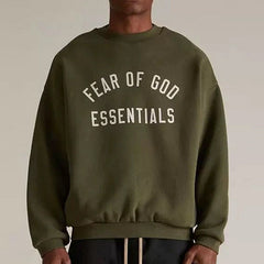 FOG Essentials 480GSM Heavyweight Printed Crewneck Sweatshirt – 2024FW American Streetwear