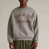 FOG Essentials 480GSM Heavyweight Printed Crewneck Sweatshirt – 2024FW American Streetwear