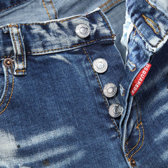 DSQ2 Jeans Distressed Slim-fit Stretch Jeans