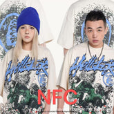 Vintage Washed Distressed Graphic Tee – Oversized Unisex Short Sleeve T-Shirt