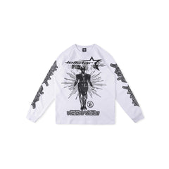 2025 Hellstar Streetwear Hip-Hop Long Sleeve Tee – Unisex