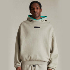 FOG Essentials Graphic Print Fleece Pullover Hoodie – 2024SS Unisex Couples