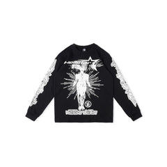 2025 Hellstar Streetwear Hip-Hop Long Sleeve Tee – Unisex