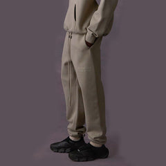 FOG Essentials Letter Embossed Fleece Drawstring Sweatpants – 2023SS American Streetwear