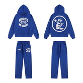 HELLSTAR 25SS American Streetwear Heavyweight Terry Graphic Hoodie & Sweatpants Set — Vol. 2