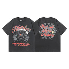 HELL Vintage Washed Oversized Graphic Tee