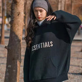 FOG Essentials Jacquard Knit Heavyweight Pullover Hoodie Sweater – American Vintage Streetwear