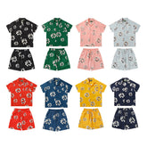 Denim Tears T shirt & Shorts 2 Piece Set Button cardigan woven