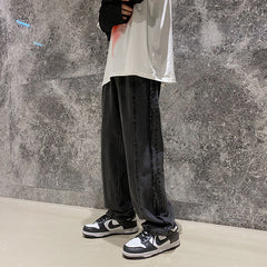 Men Jeans Retro Baggy Straight Trousers