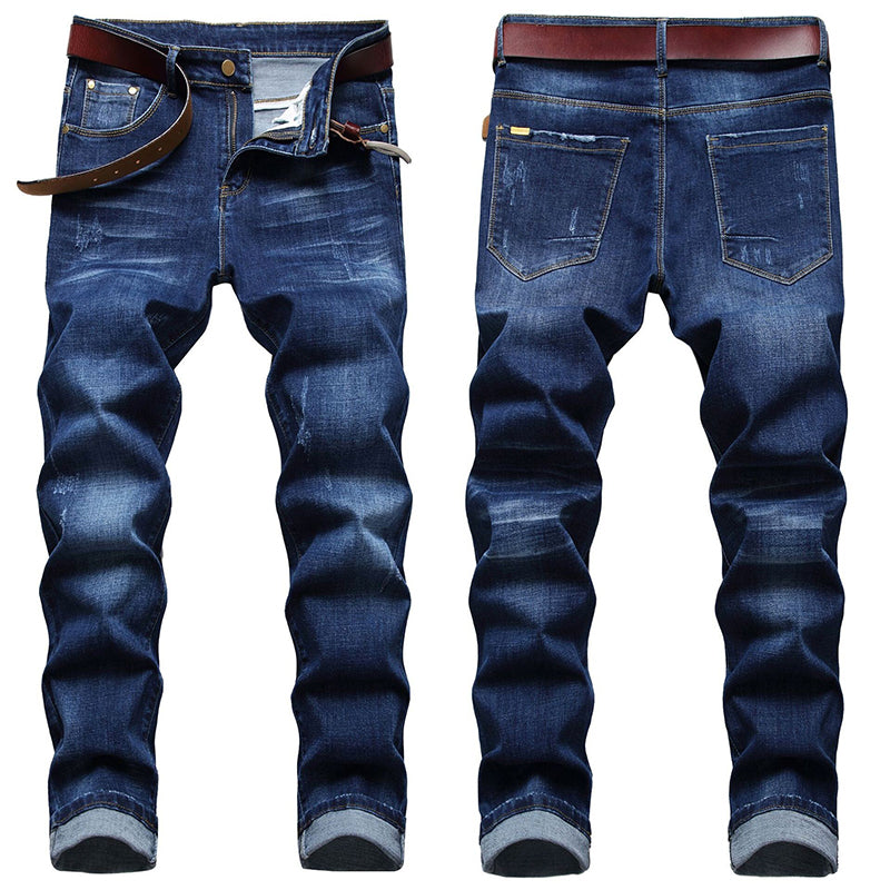 Mens Fashion Jeans Ripped D675#