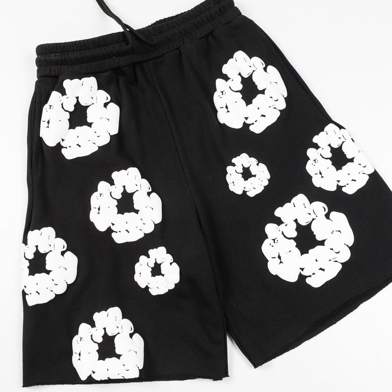 Denim Tears Shorts Premium-quality puff print casual streetwear style