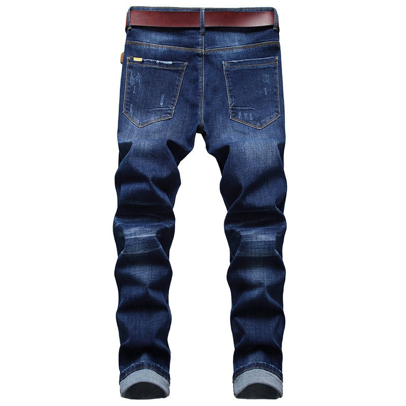 Mens Fashion Jeans Ripped D675#