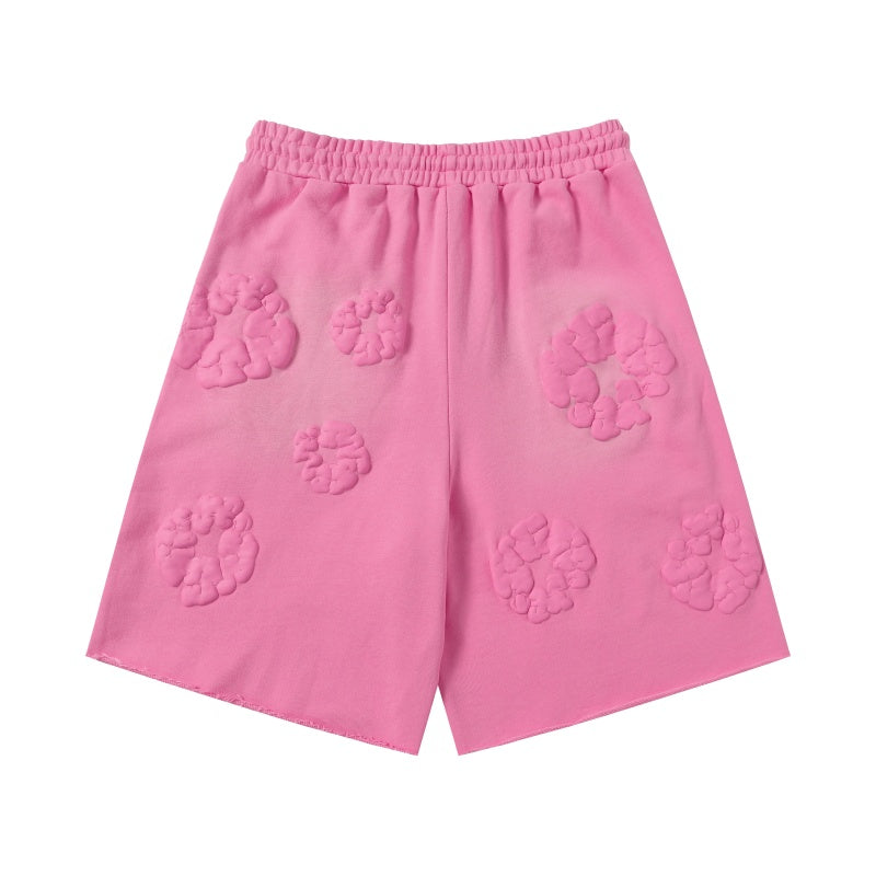 Denim Tears Shorts Premium-quality puff print casual streetwear style Gradient color