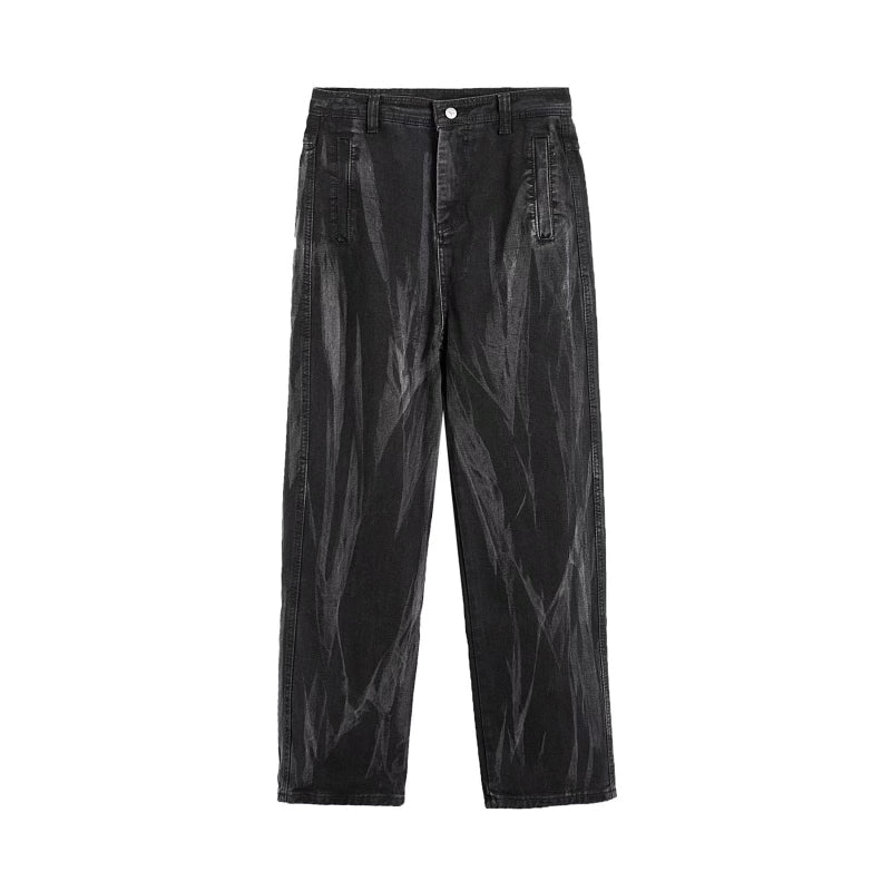 Men Jeans Hip Hop Tie-Dye Loose Wide-Leg Pants