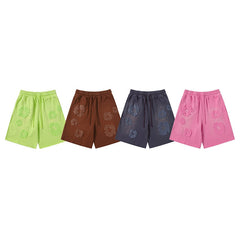 Denim Tears Shorts Premium-quality puff print casual streetwear style Gradient color