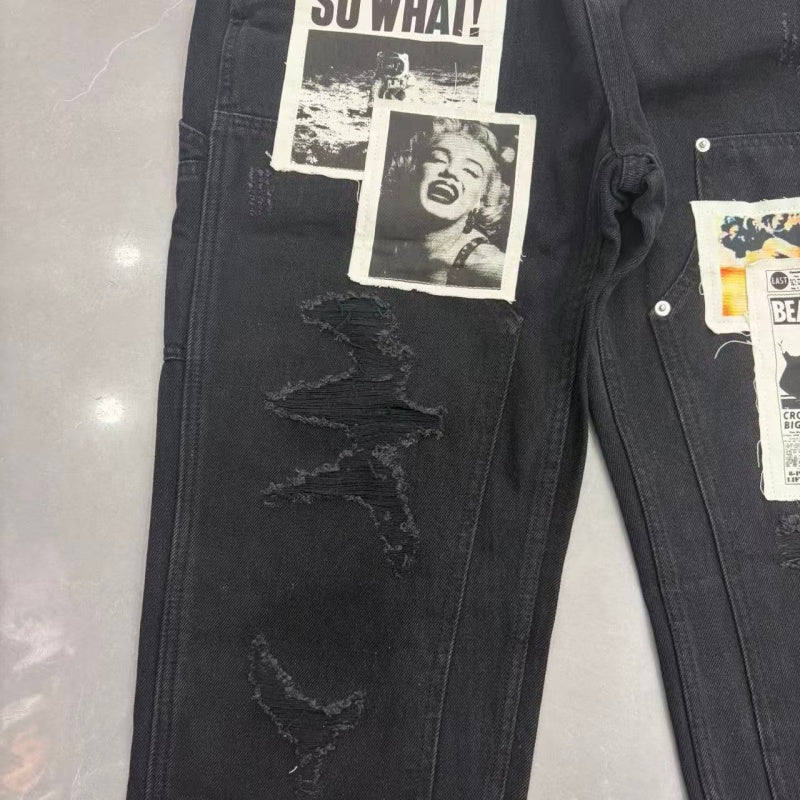 Mixed Emotion jeans High-quality streetwear made from pure cotton