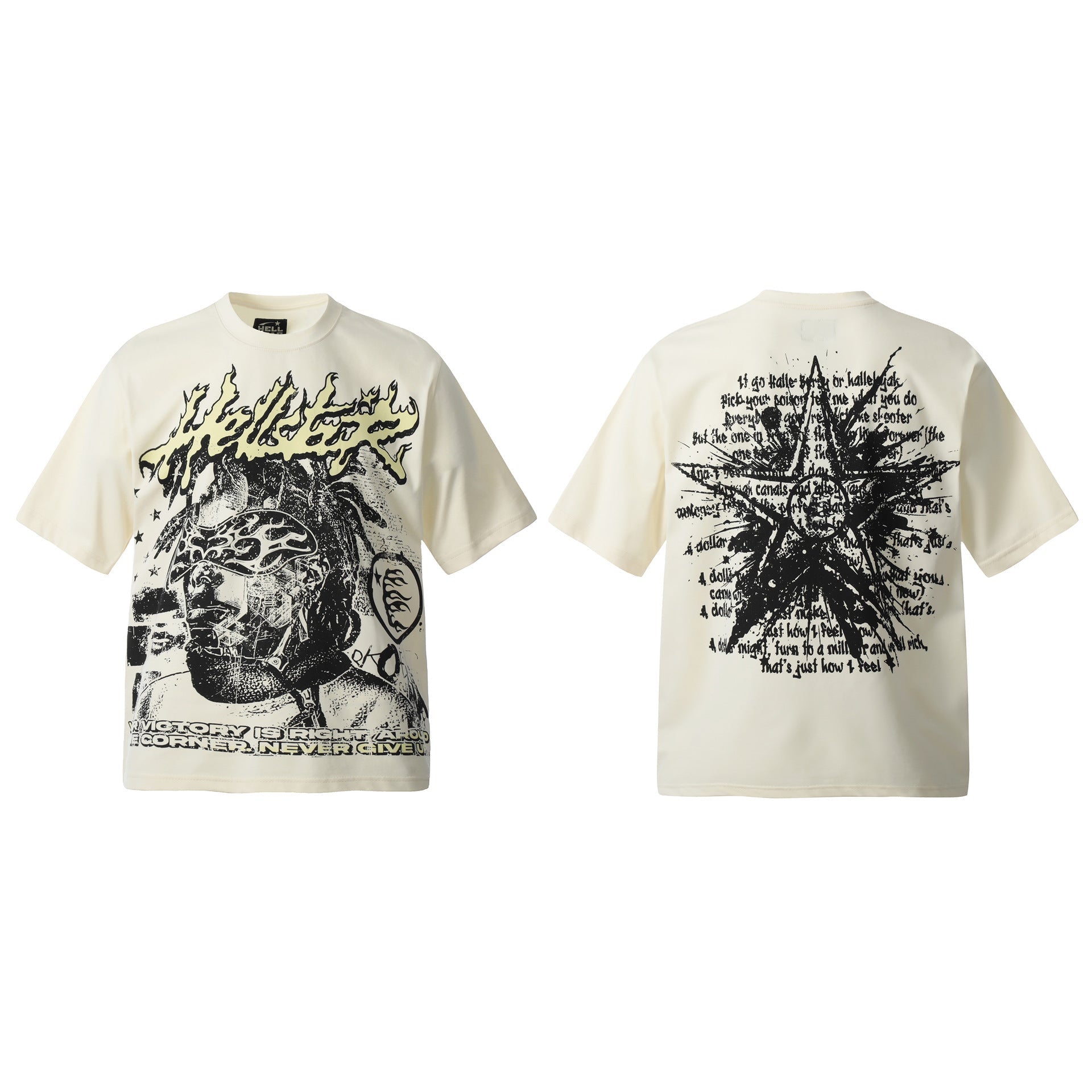Vintage Washed Distressed Graphic Tee – Oversized Unisex Short Sleeve T-Shirt
