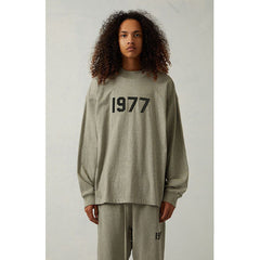 FOG Essentials 1977 Flocked Long Sleeve T-Shirt – 2022SS Men's Streetwear