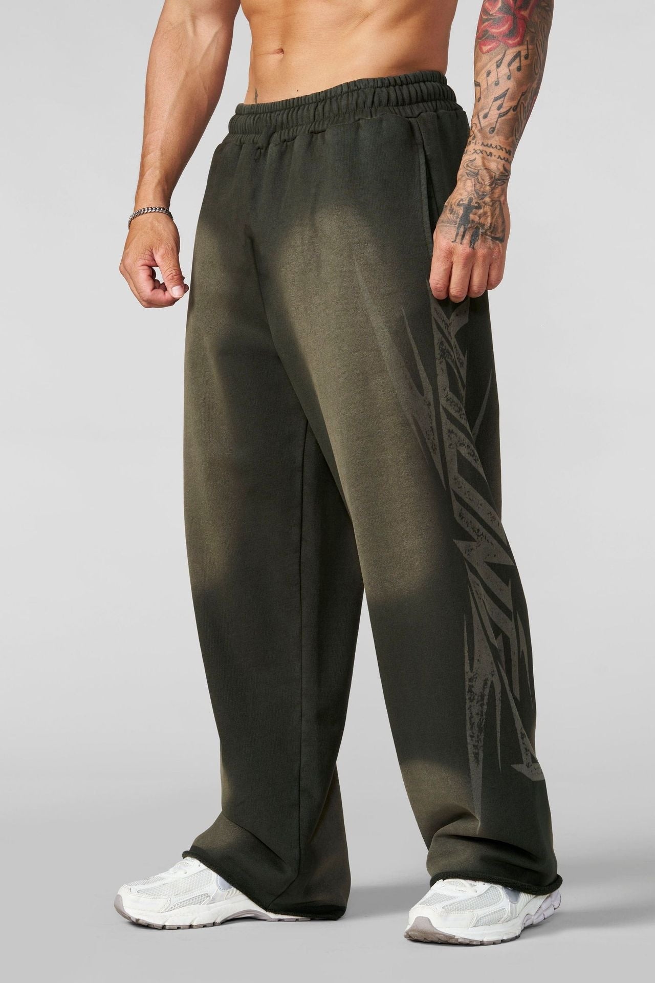 YOUNGLA Men's Graphic Training Joggers – Muscle Fit Workout Pants