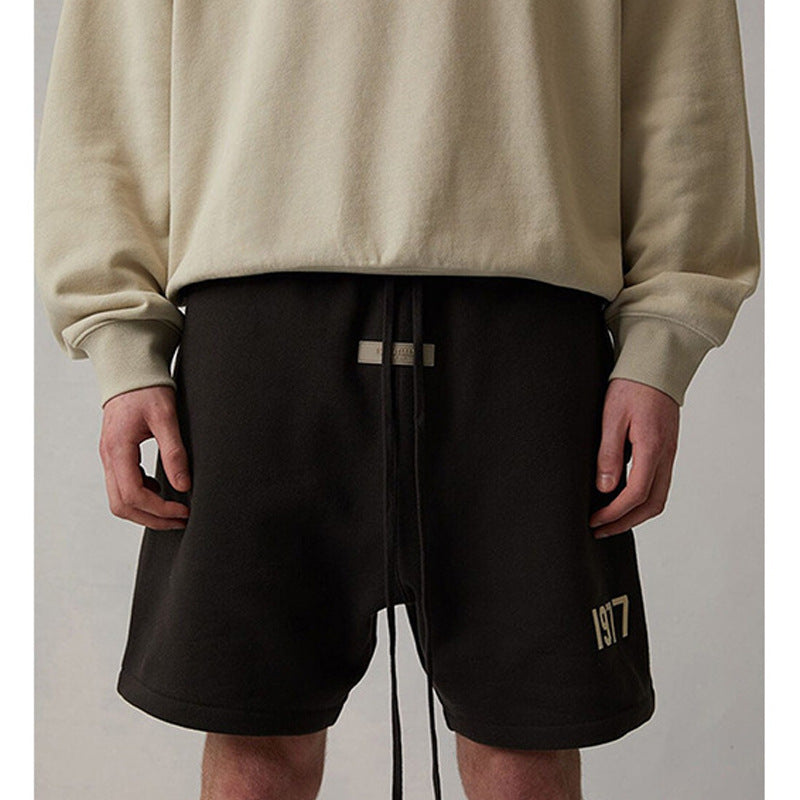 Essentials 1977 Flocked Print Shorts – 2022SS Unisex American Streetwear