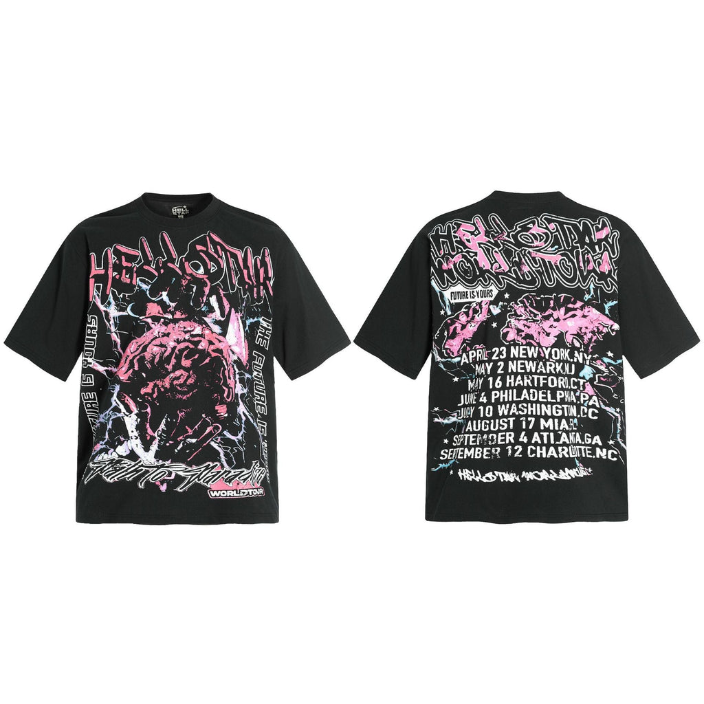 HELLSTAR Vintage Graphic Print Oversized Tee – Unisex Streetwear