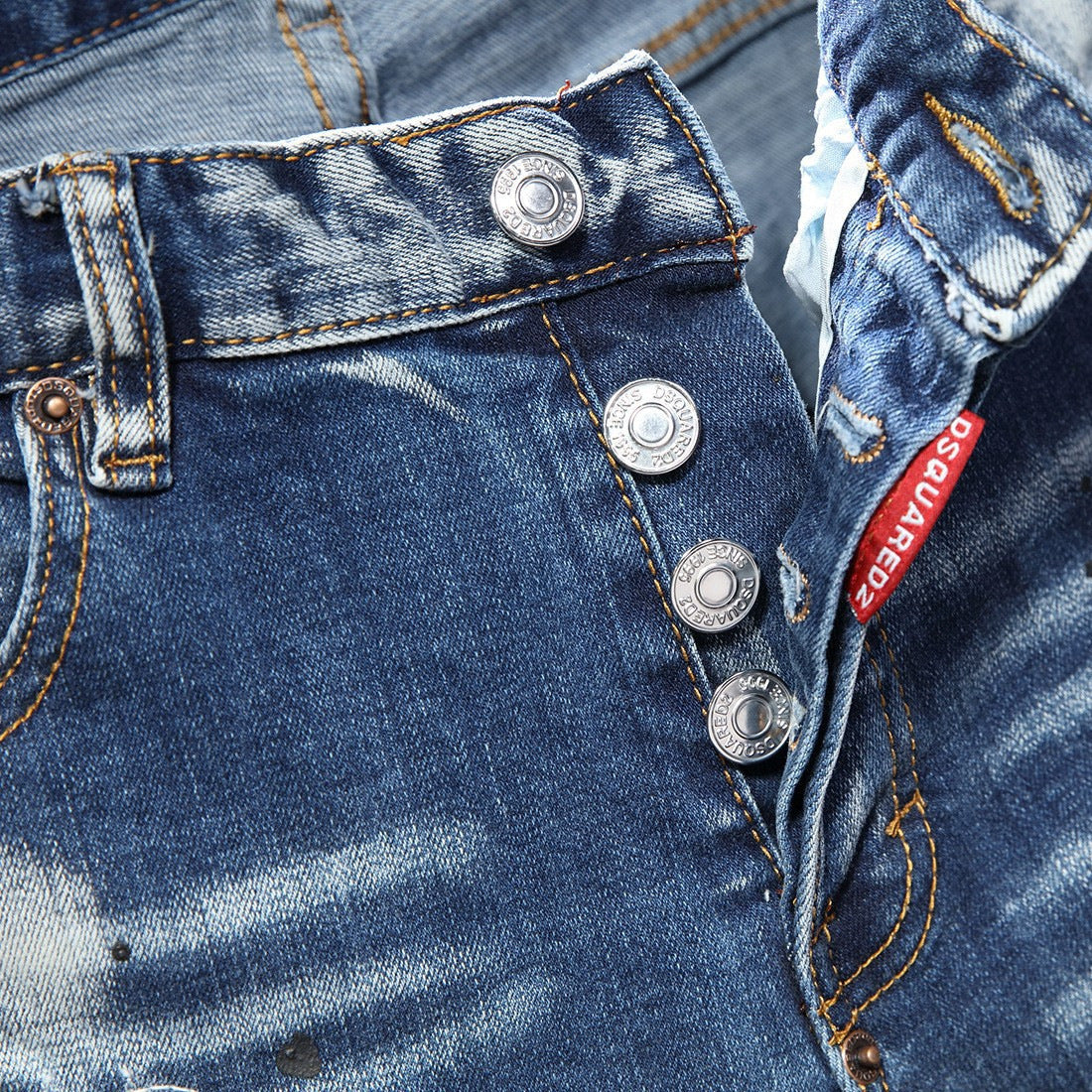 DSQ2 Jeans Distressed Slim-fit Stretch Jeans