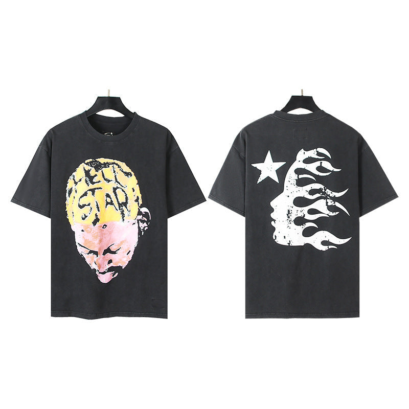 Vintage Washed Oversized Graphic Tee – Unisex American Streetwear