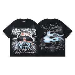 HELLSTAR Washed Vintage Graphic Tee — Unisex Oversized Streetwear