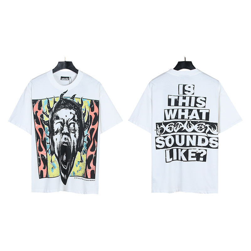 HELLSTAR Washed Vintage Graphic Tee — Unisex Oversized Streetwear