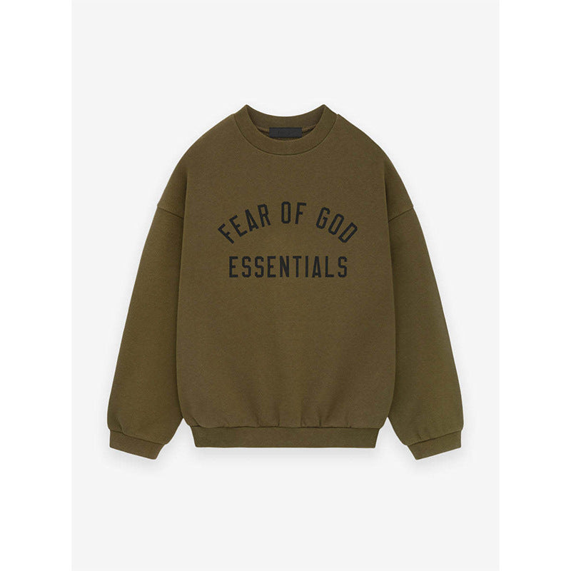 FOG Essentials 480GSM Heavyweight Printed Crewneck Sweatshirt – 2024FW American Streetwear
