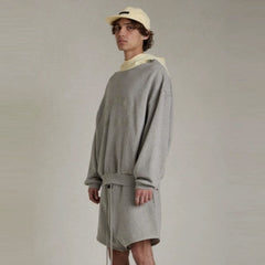 FOG Essentials Color Block Fleece Pullover Hoodie – 24SS American Streetwear