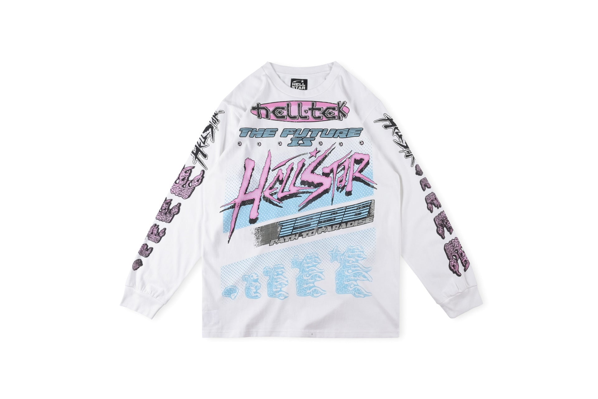2025 Hellstar Streetwear Hip-Hop Long Sleeve Tee – Unisex