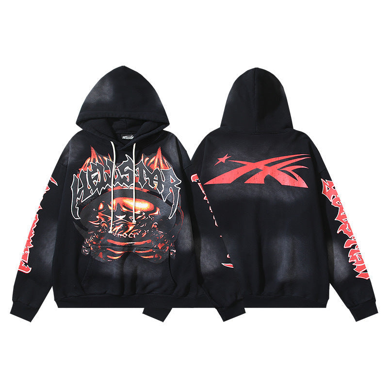 Hellstar Vintage Washed Oversized Hoodie & Sweatpants Set – Unisex American Streetwear
