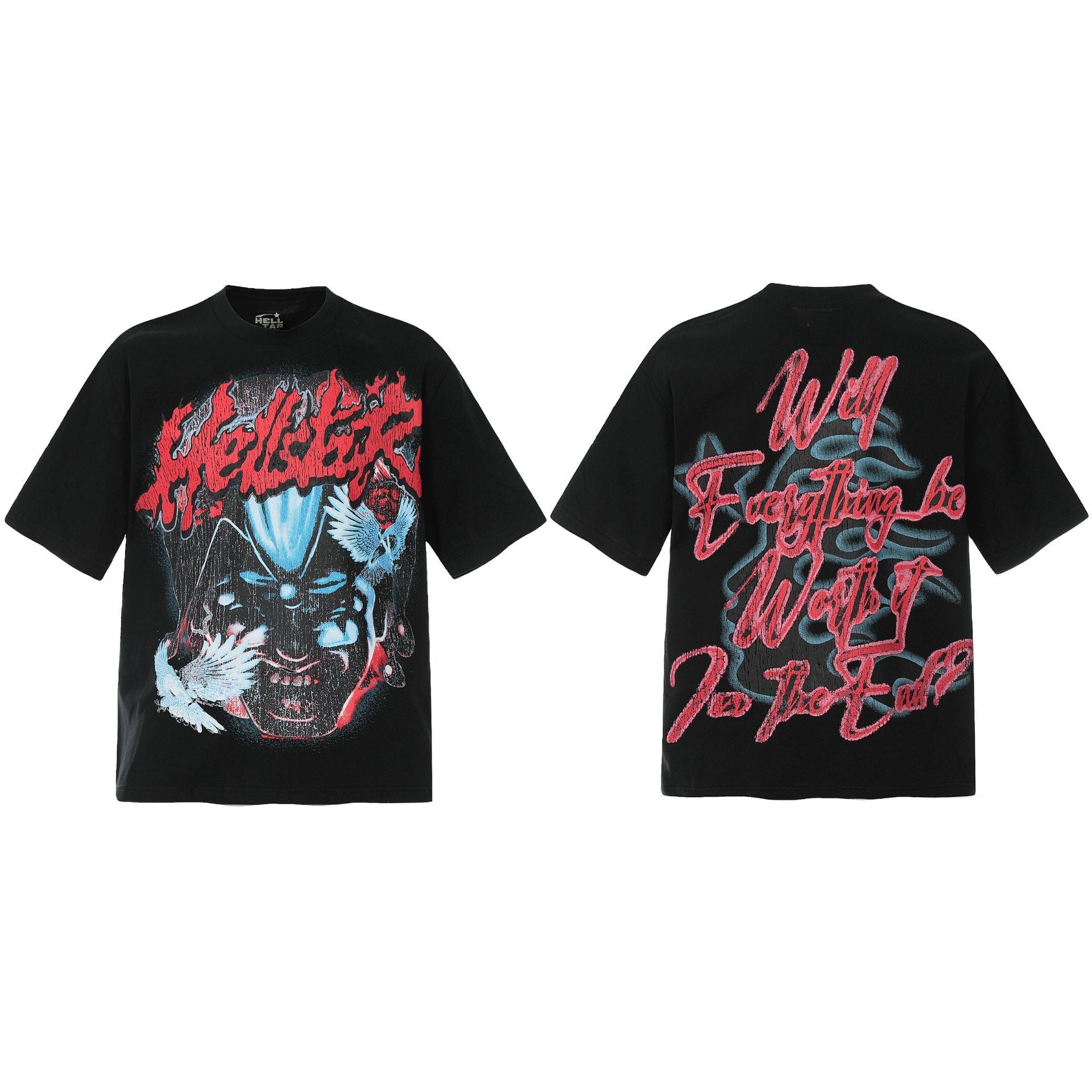HELLSTAR Vintage Graphic Print Oversized Tee – Unisex Streetwear