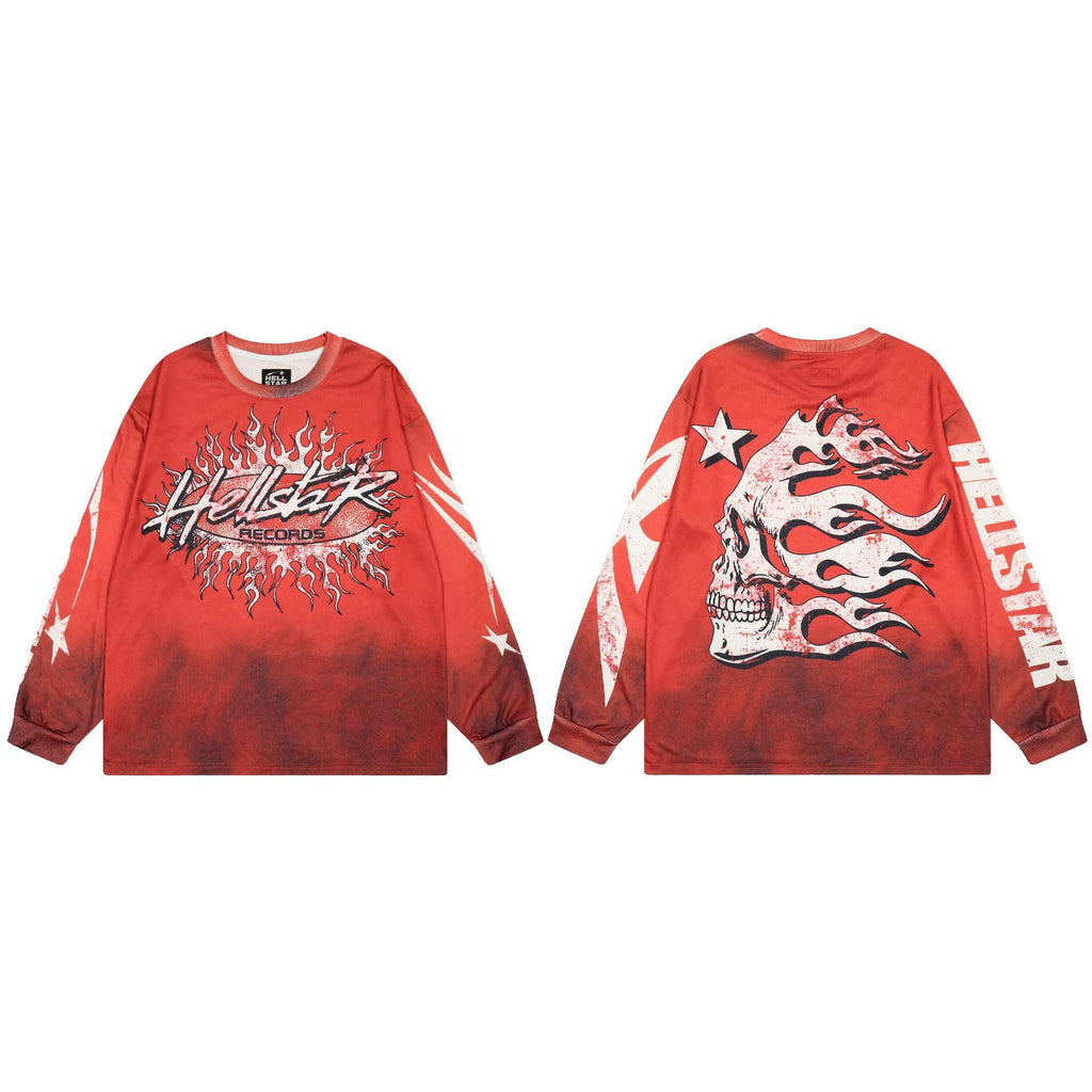 Hellstar Long Sleeve Graphic Sweatshirt – Fall/Winter Unisex American Streetwear