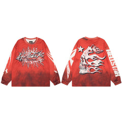 Hellstar Long Sleeve Graphic Sweatshirt – Fall/Winter Unisex American Streetwear