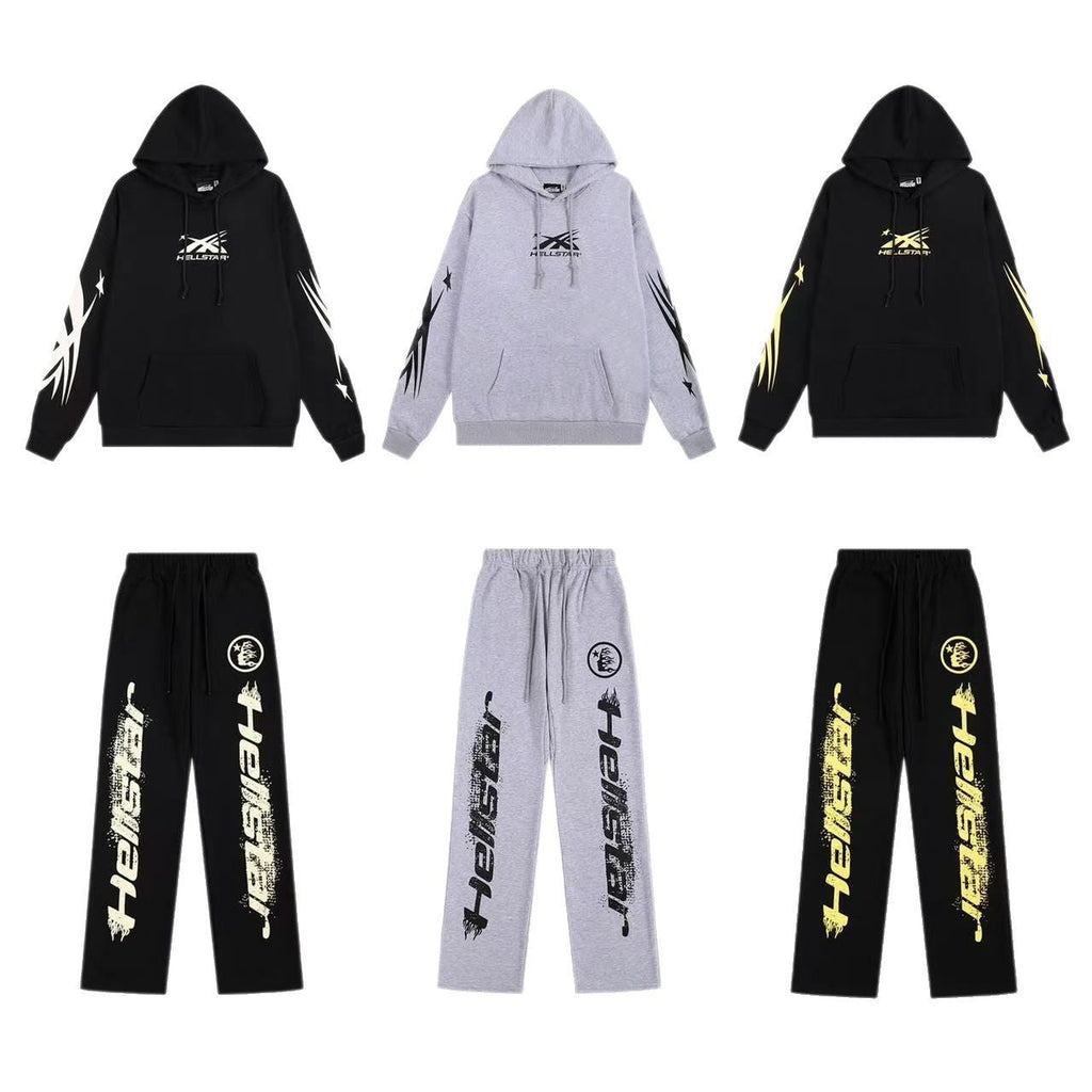 Hell Star Heavyweight Terry Hoodie Tracksuit Set – Unisex
