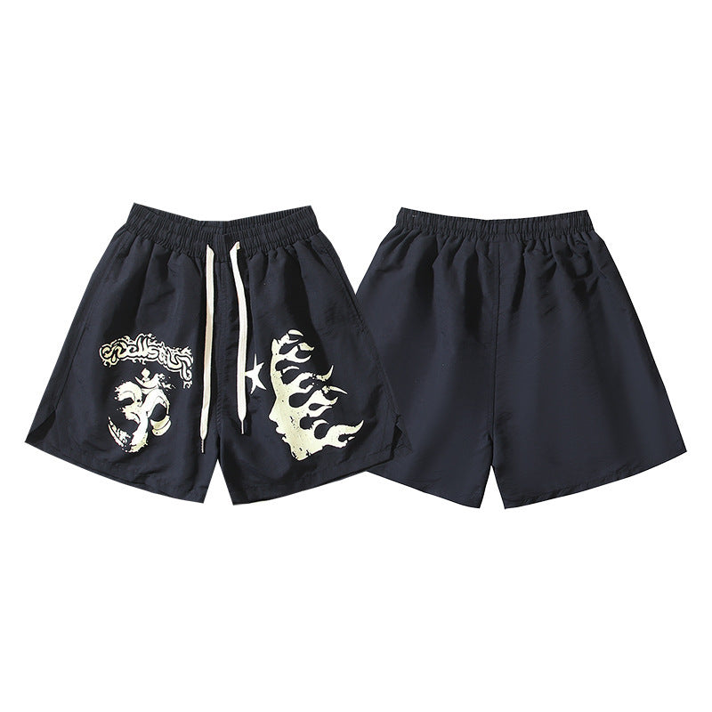 Hellstar Series Terry Fleece Drawstring Shorts – Unisex