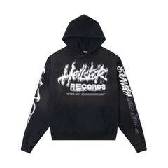 2025 Hellstar Streetwear Fleece-Lined Washed Zip-Up Hoodie – Unisex