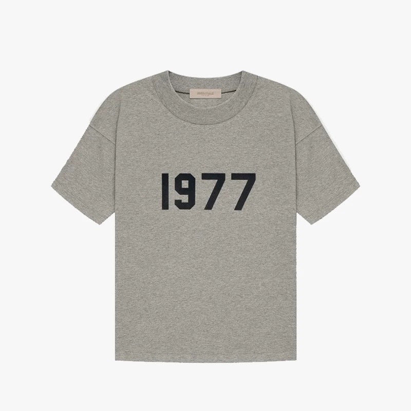 FOG Essentials 1977 Flocked Print Short Sleeve T-Shirt – 2022SS Unisex Streetwear