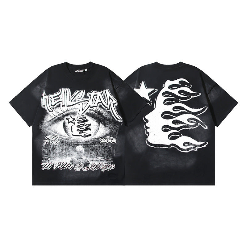 Hellstar Washed Graphic Oversized Tee – Unisex