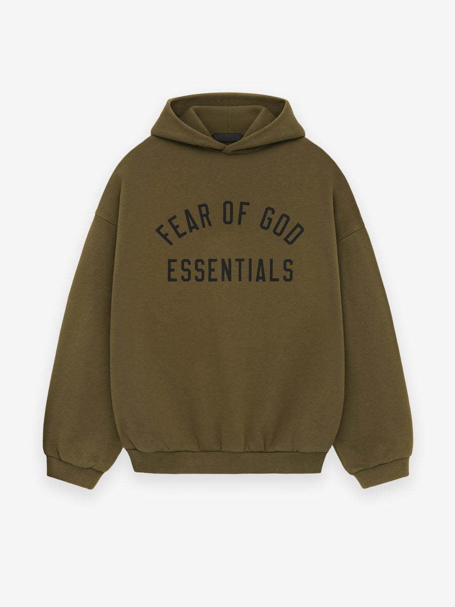 FOG Essentials Letter Print Heavy Fleece Pullover Hoodie – 2024FW Unisex High Street