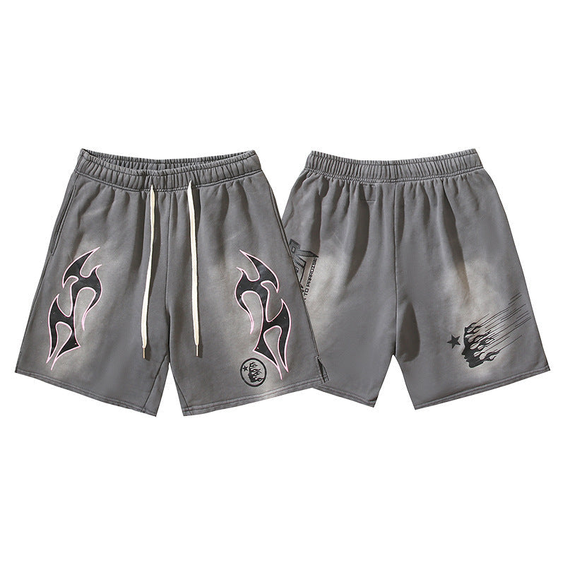 Hellstar Series Terry Fleece Drawstring Shorts – Unisex