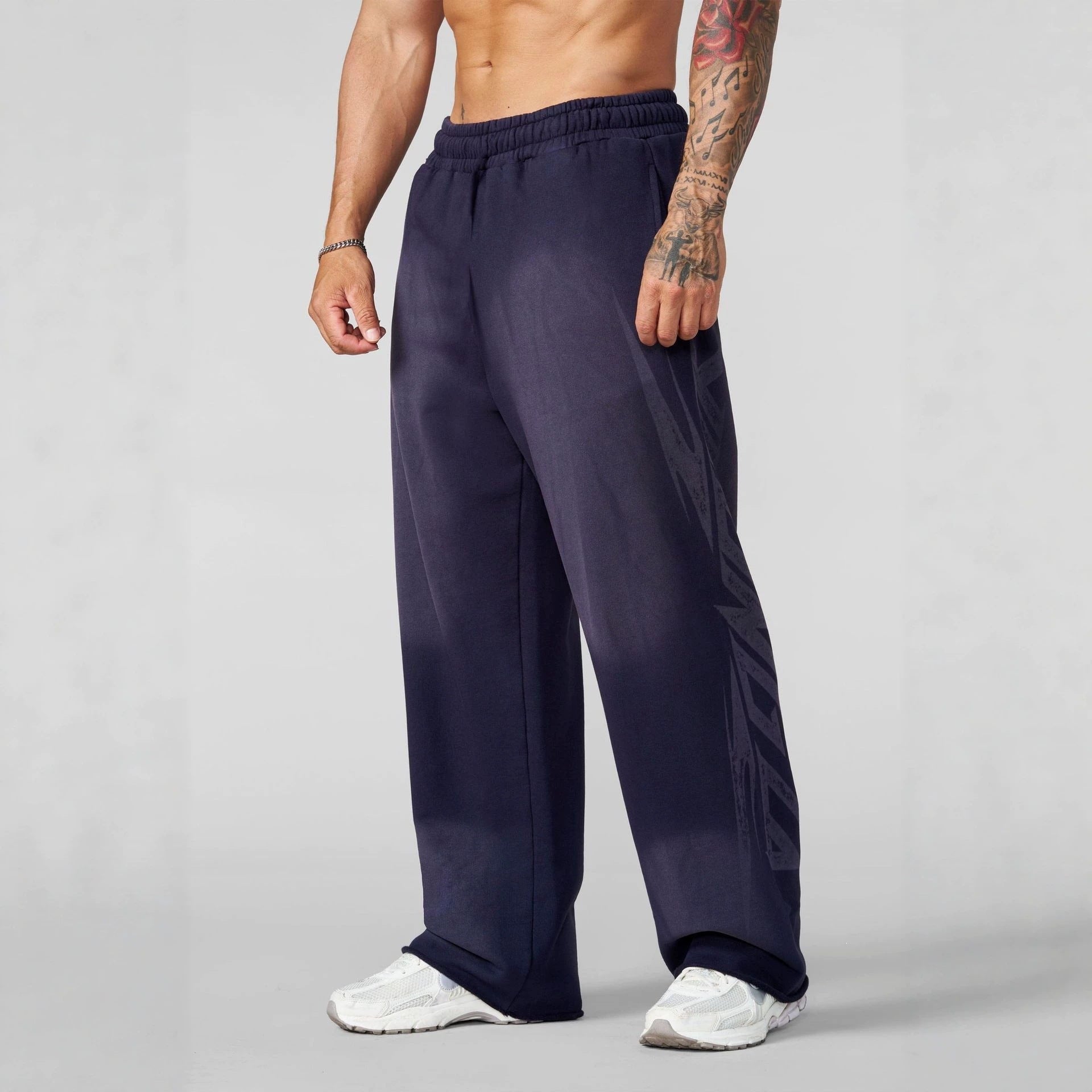 YOUNGLA Men's Graphic Training Joggers – Muscle Fit Workout Pants