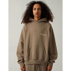 FOG Essentials Velvet Flocked Pullover Hoodie – 22SS American Streetwear