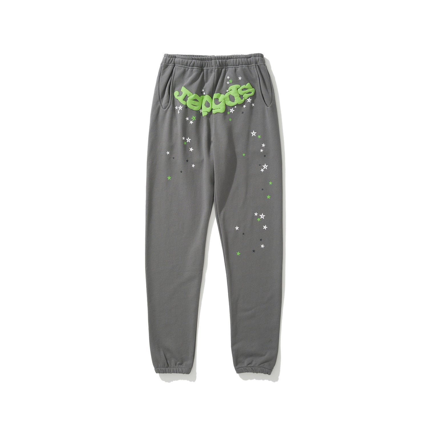 Sp5der 555555 Rhinestone Bubble Letter Spider Web Hoodie & Sweatpants