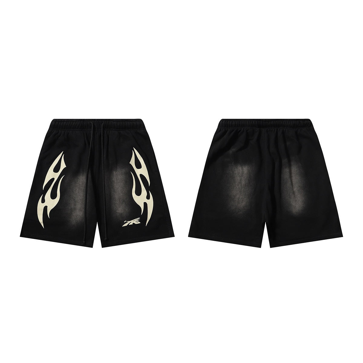 Hellstar Acid-Washed Graphic Tee & Shorts Set
