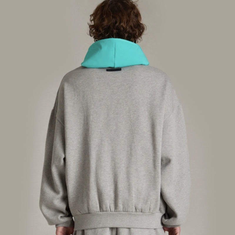 FOG Essentials Color Block Fleece Pullover Hoodie – 24SS American Streetwear