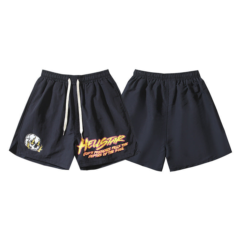 Hellstar Series Terry Fleece Drawstring Shorts – Unisex